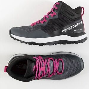 The North Face Women's Future Light Black and Pink Hiking Shoes | Size 8.5